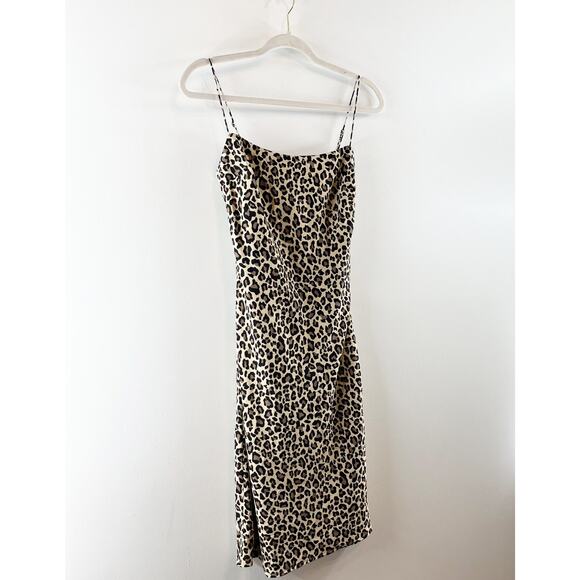 Abercrombie & Fitch The Julia Slip Midi Dress Leopard XS - Picture 7 of 11